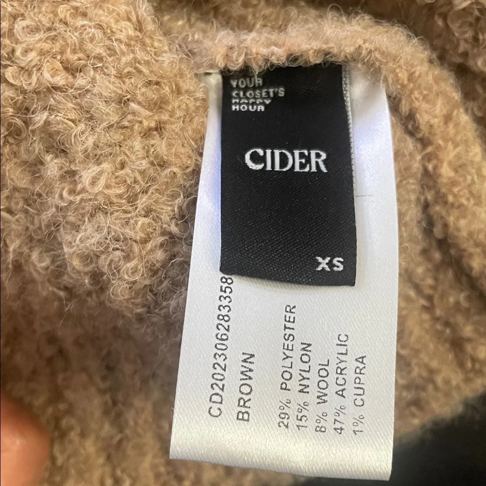 Cider Tan Cat Sweater with Brown Motif